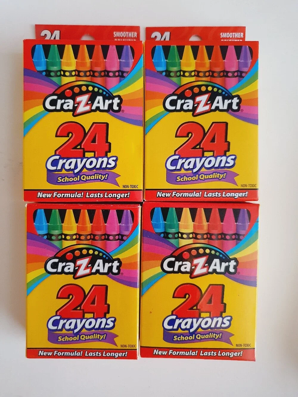 Crayola, Playschool & CraZArt 24 Count Assorted Color Crayons Lot of 6 Packs